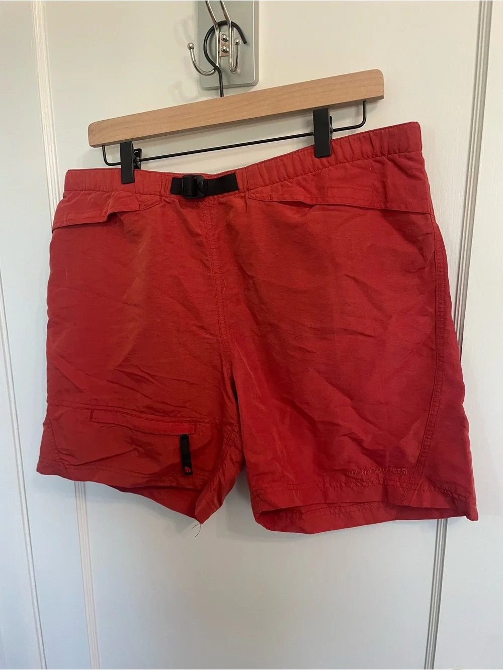 The North Face Men's Class V Belted Cargo Shorts Red Size L (Est) No Tag - Picture 1 of 11